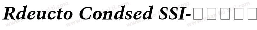 Rdeucto Condsed SSI字体转换